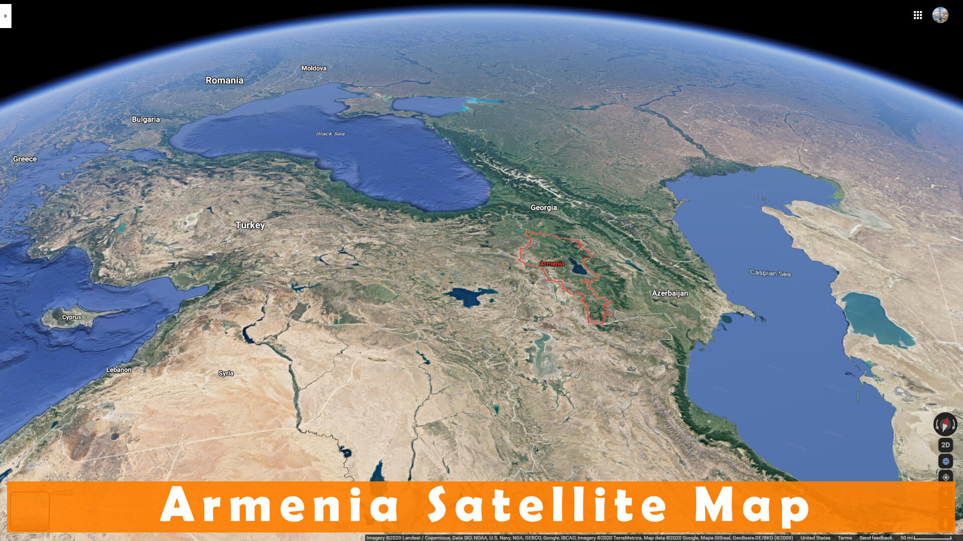 Armenia Satellite Map